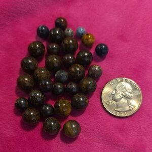 Mixed Brown and Blue Beads